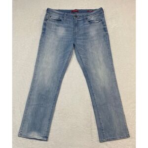 Guess Los Angeles Mens Slim Straight Jeans Del Mar Fit Light Wash 36x30